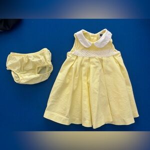 Janie and Jack Yellow 12-18 month girls cotton dress